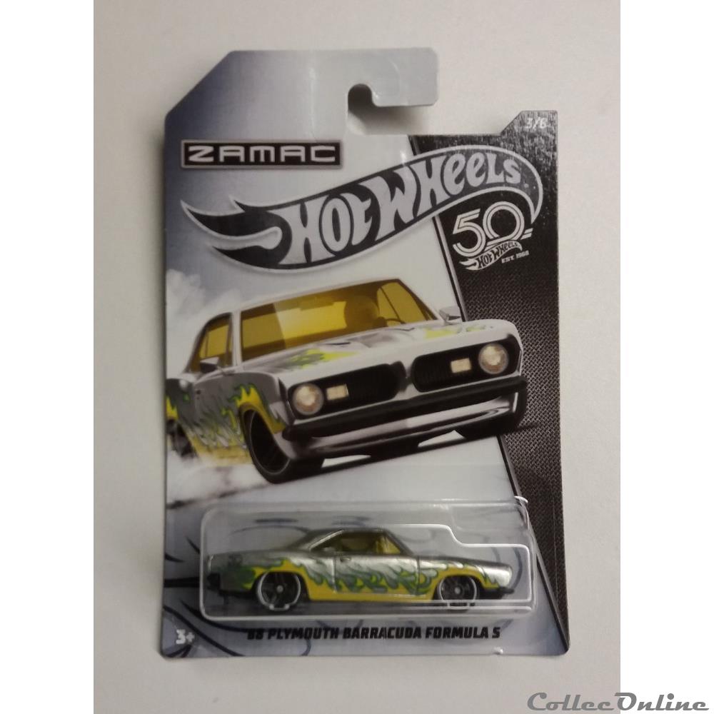50th - Zamac Flames Collection - 3 - '68 Plymouth Barracuda Formula S modele reduit voiture 50th zamac flames collection 3 68 plymouth barracuda formula s