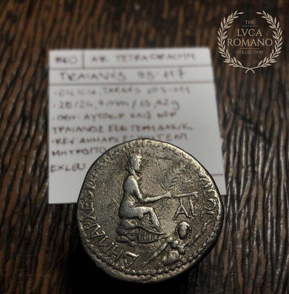 coins ancient to romans imperial and republican trajan tetradrachm minted in cilicia tarsus