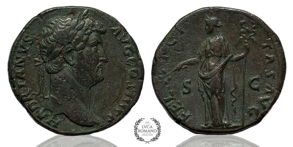 Sestertius of Hadrian (Felicitas) coins ancient to romans imperial and republican sestertius of hadrian felicitas