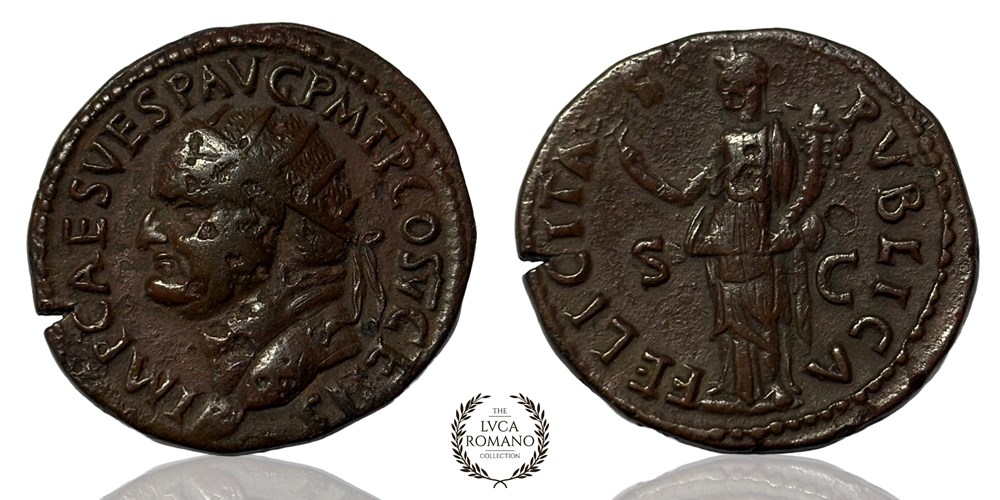 Dupondius of Vespasian (Felicitas) coins ancient to romans imperial and republican dupondius of vespasian felicitas