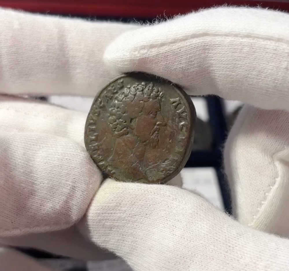 Marcus Aurelius Sestertius minted in Rome 145 (Virtus) coins ancient to romans imperial and republican marcus aurelius sestertius minted in rome 145 virtus