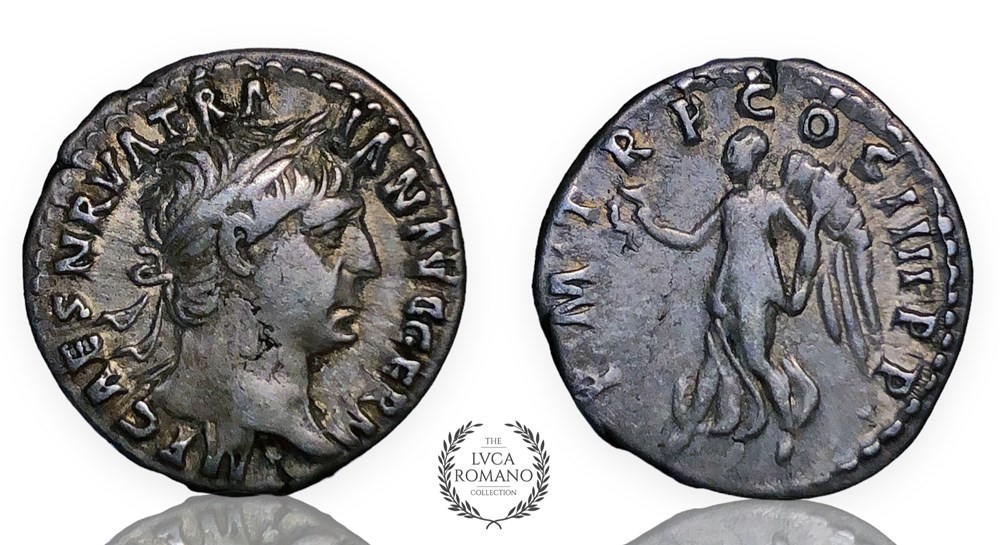 coins ancient to romans imperial and republican an extremely rare denarius of trajan 2nd known example with an error in emperor s name a d 101