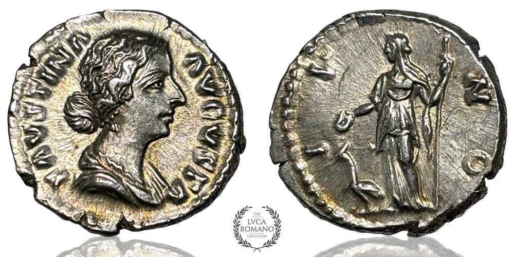 Faustina the Youndger Denarius (IVNO) coins ancient to romans imperial and republican faustina the youndger denarius ivno