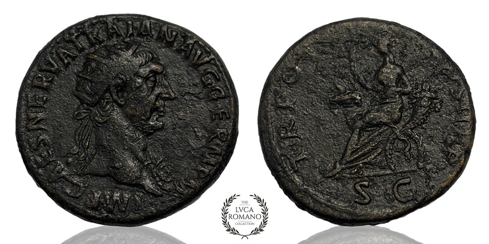 Early Dupondius of Trajan (Abundantia) coins ancient to romans imperial and republican early dupondius of trajan abundantia