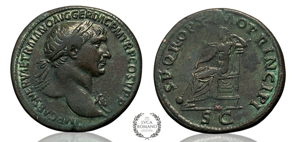 coins ancient to romans imperial republican sestertius of trajan ops cited and illustrated in prof woytek s catalog