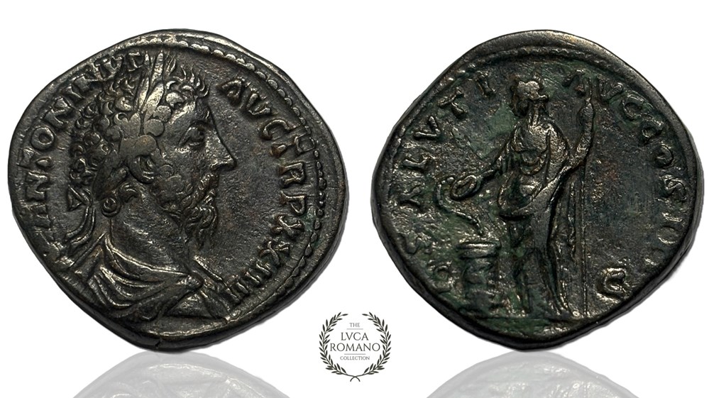 Marcus Aurelius Sestertius (Salus) coins ancient to romans imperial and republican marcus aurelius sestertius salus