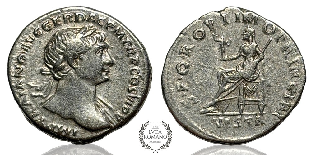 coins ancient to romans imperial and republican trajan denarius with vesta