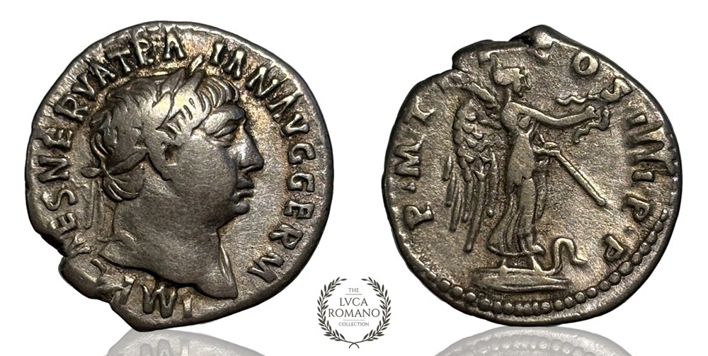 Trajan denarius with Victory standing on the prow coins ancient romans imperial republican trajan denarius with victory standing on the prow
