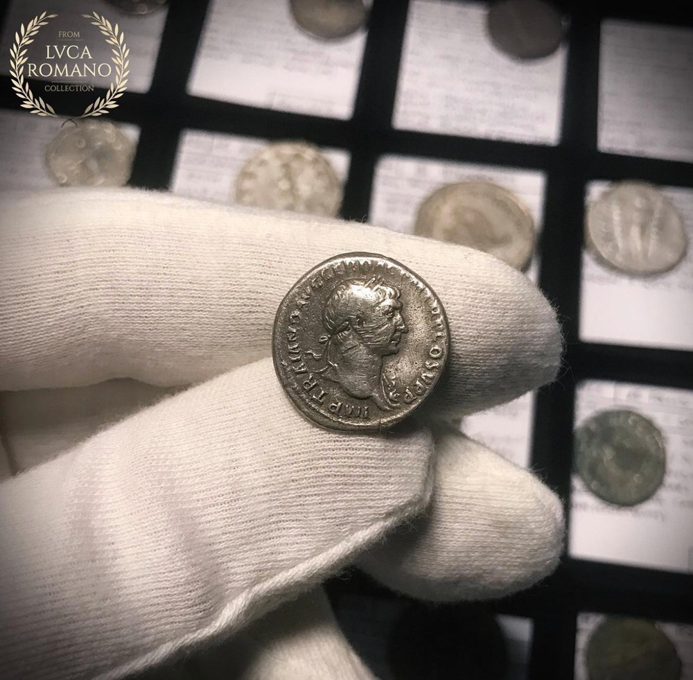 Trajan denarius with tropaeum and rare bust variant coins ancient to romans imperial republican trajan denarius with tropaeum and rare bust variant