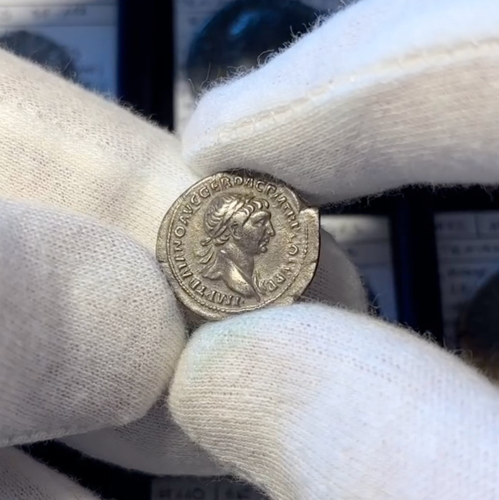 coins ancient to romans imperial and republican trajan denarius with mars