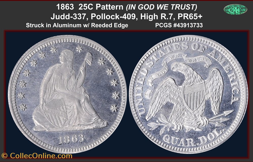 coins j 337 1863 25c