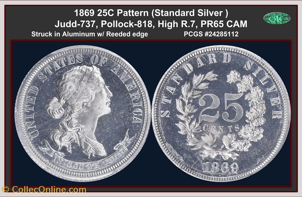 coins j 737 1869 25c
