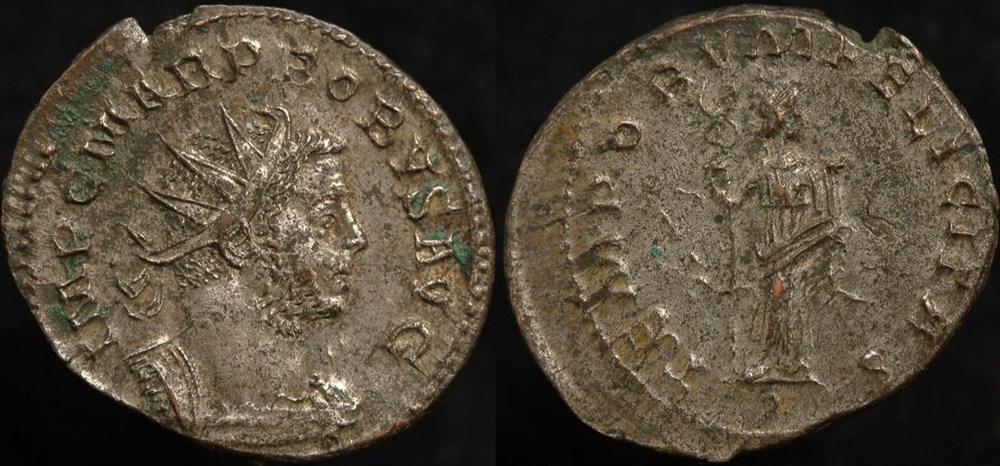 132 - Probus - RIC 052 var - Bust Type F (Lugdunum) (I) coins 132 probus ric 052 var bust type f lugdunum i