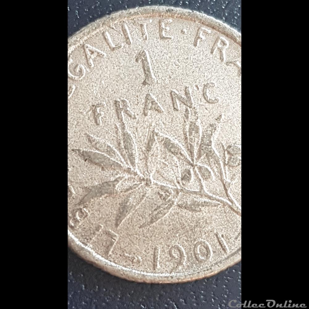 1fr semeuse type argent 1901 (faux) 3 monnaie france moderne 1fr semeuse type argent 1901 faux