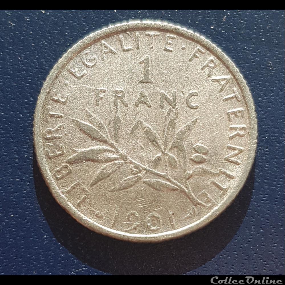 1fr semeuse type argent 1901 (faux) monnaie france moderne 1fr semeuse type argent 1901 faux