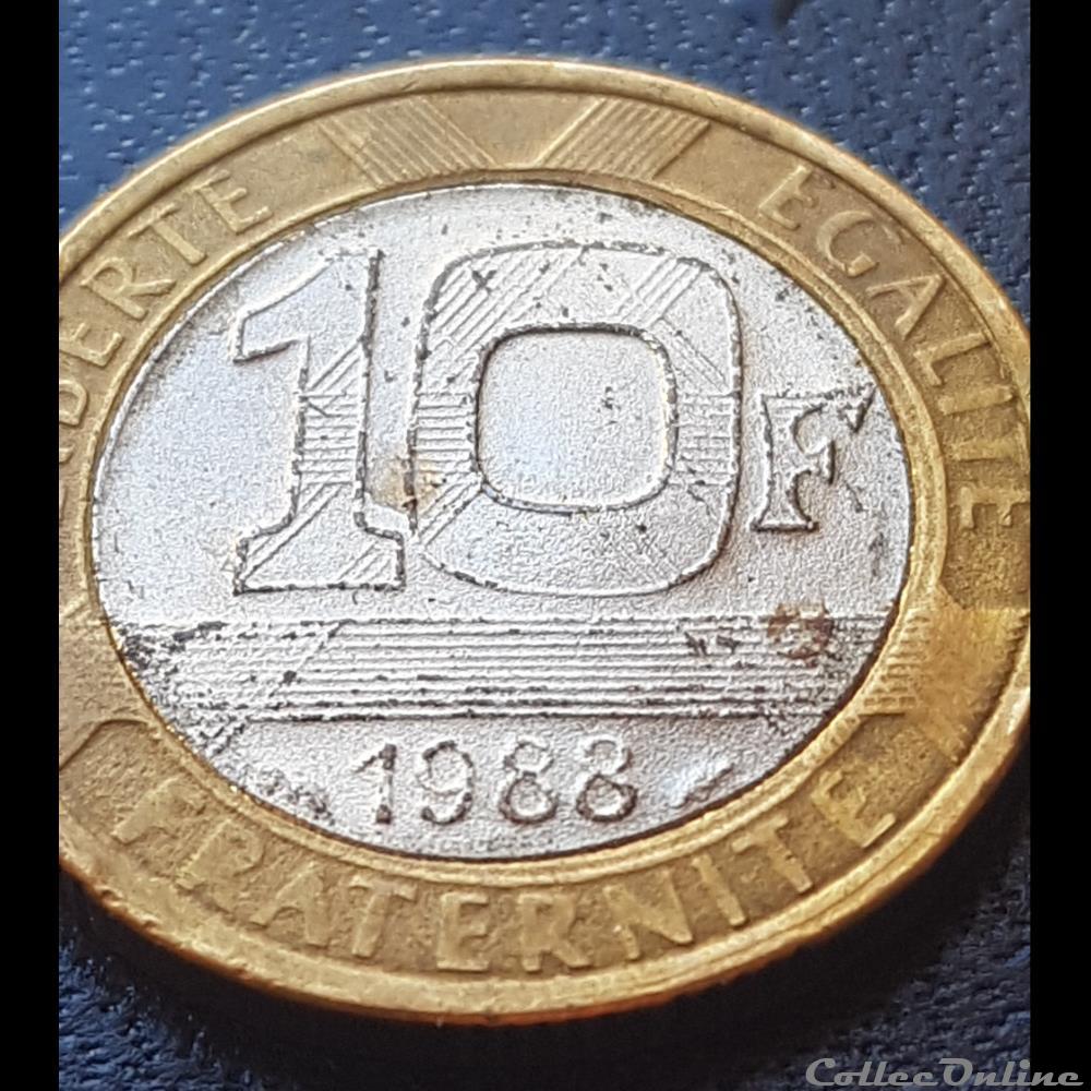10fr Génie 1988 (faux 2) 4 monnaie france moderne 10fr genie 1988 faux 2