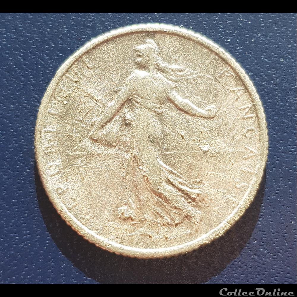 1fr semeuse type argent 1901 (faux) 2 monnaie france moderne 1fr semeuse type argent 1901 faux