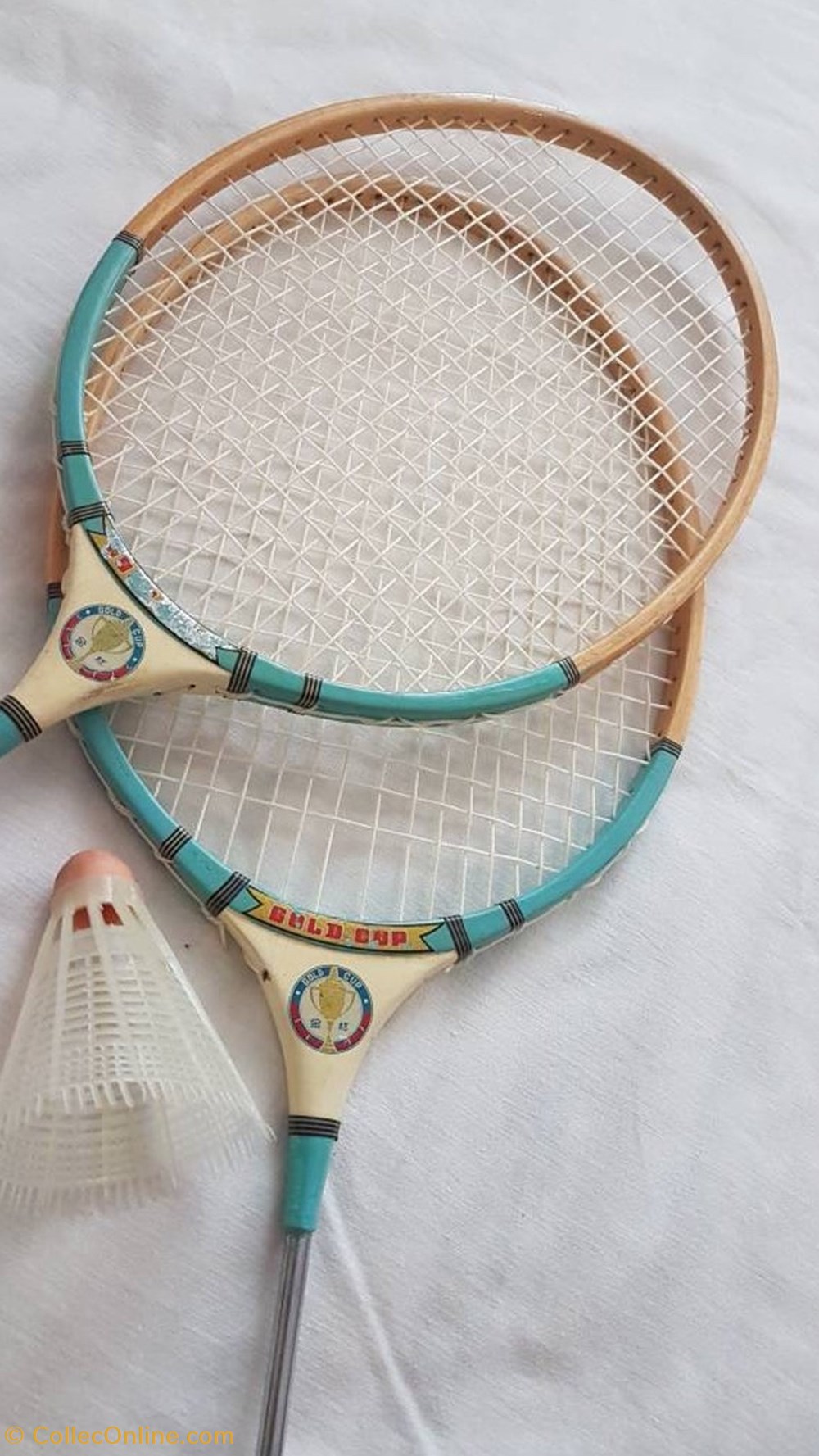 sports racquet gold cup raquette badminton 1970