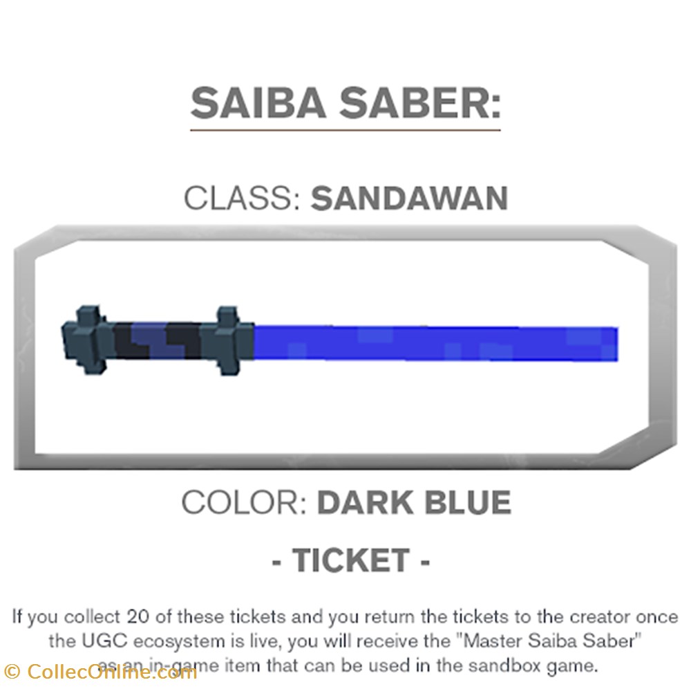 nft art saiba saber sandawan dark blue ticket