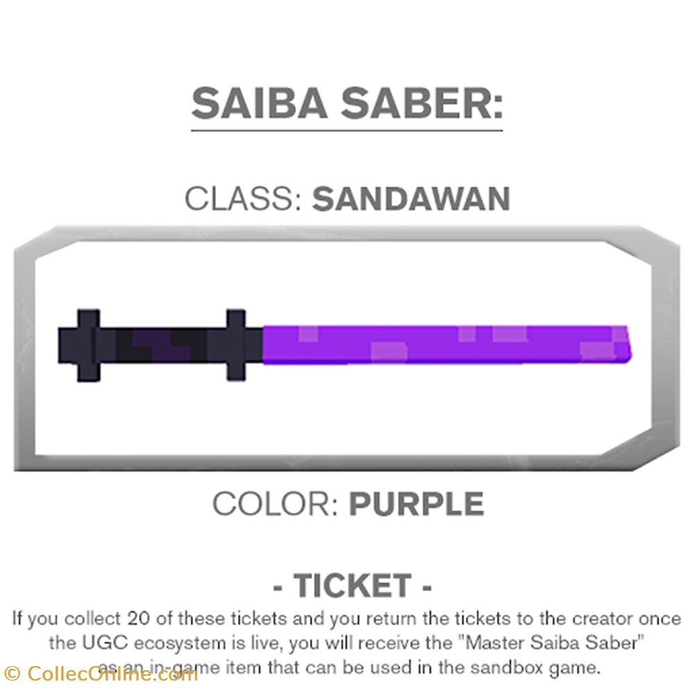 nft art saiba saiber sandawan purple ticket