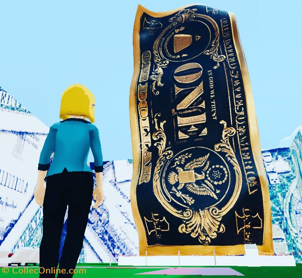 Admiring a Giant Dollar photographs society admiring a giant dollar