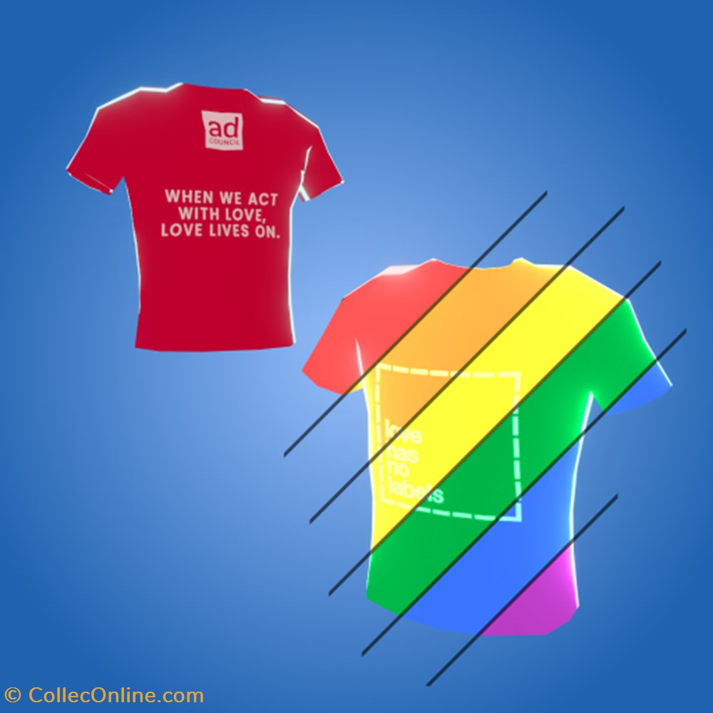 nft utility no labels rainbow tee