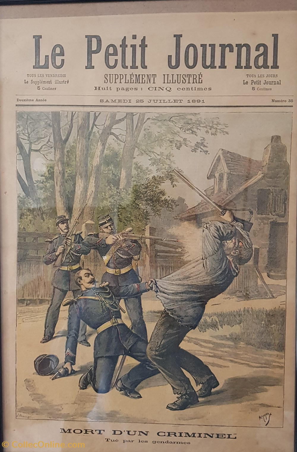 militaria police gendarmerie le petit journal 25 juillet 1891