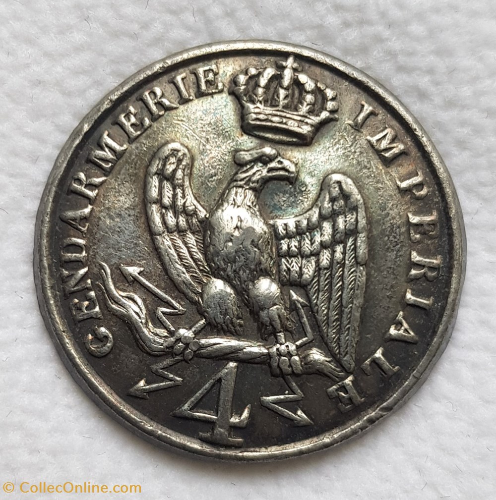 militaria police bouton gendarmerie imperiale 1804 1814 1815