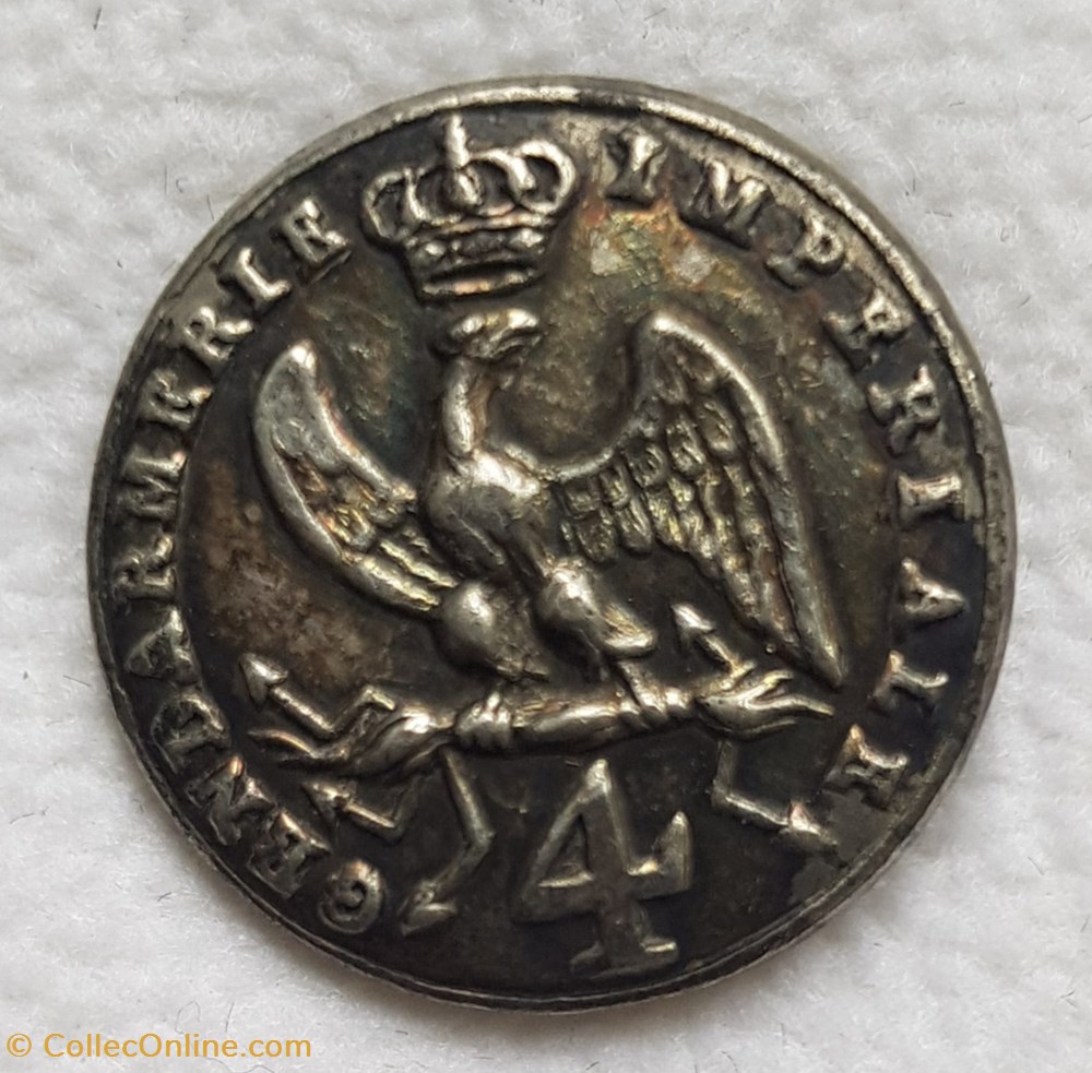 militaria police bouton gendarmerie imperiale 1804 1814 1815