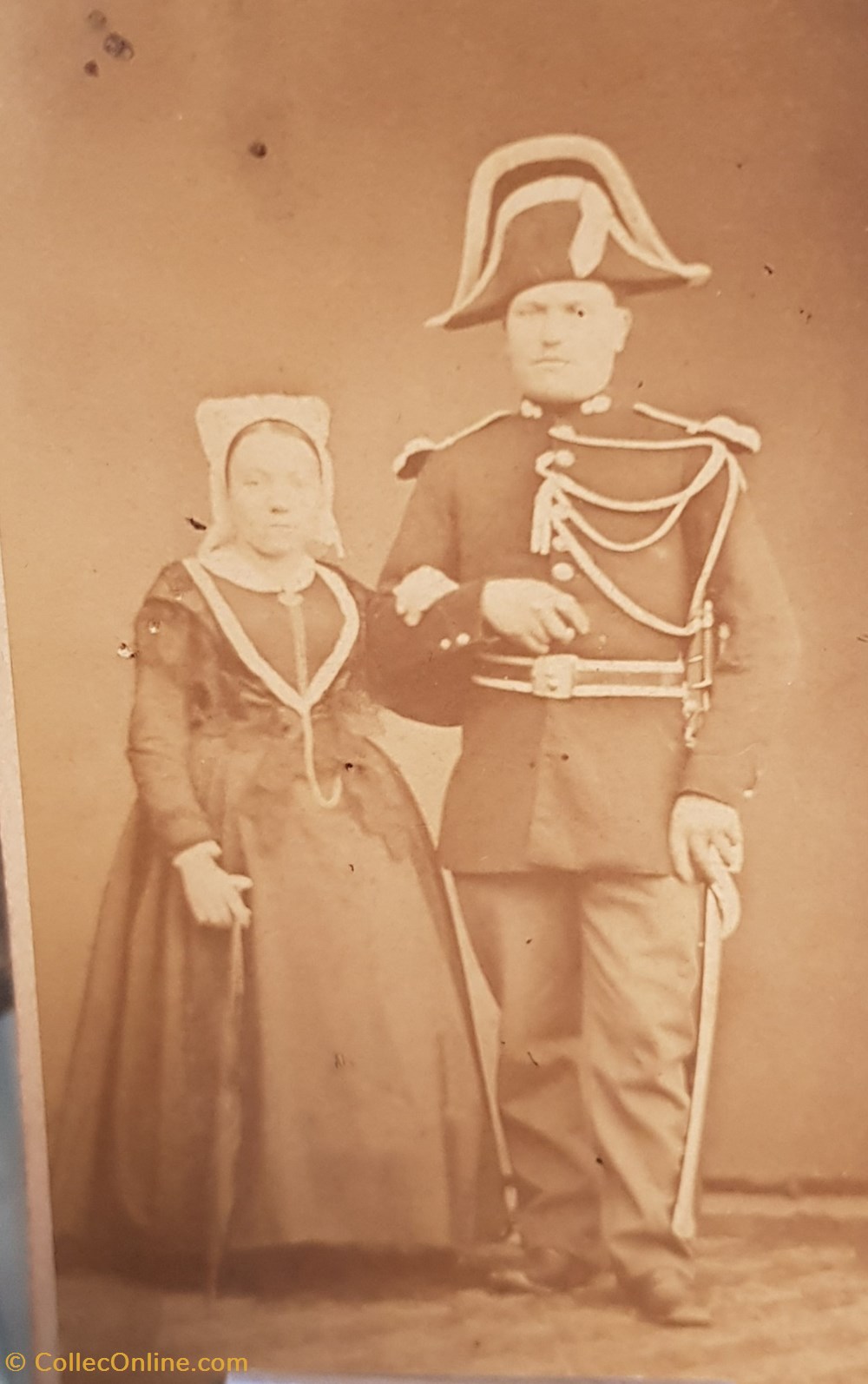 Carte de visite - Gendarme - Tenue 1872 militaria police gendarmerie carte de visite gendarme tenue 1872