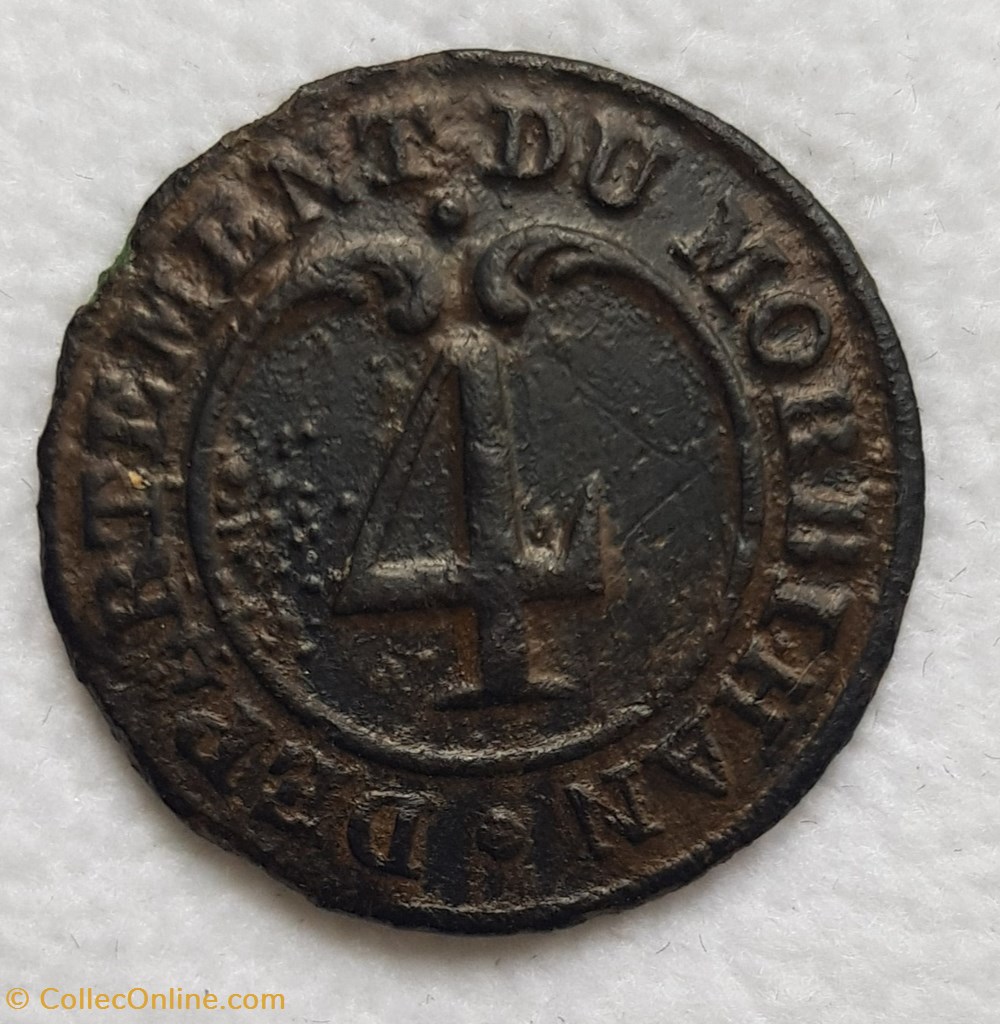 Bouton-corps auxiliaire de la gendarmerie-Compagnie de réserve départementale du Morbihan-1804/1814 militaria police bouton corps auxiliaire de la gendarmerie compagnie de reserve departementale du morbihan 1804 1814
