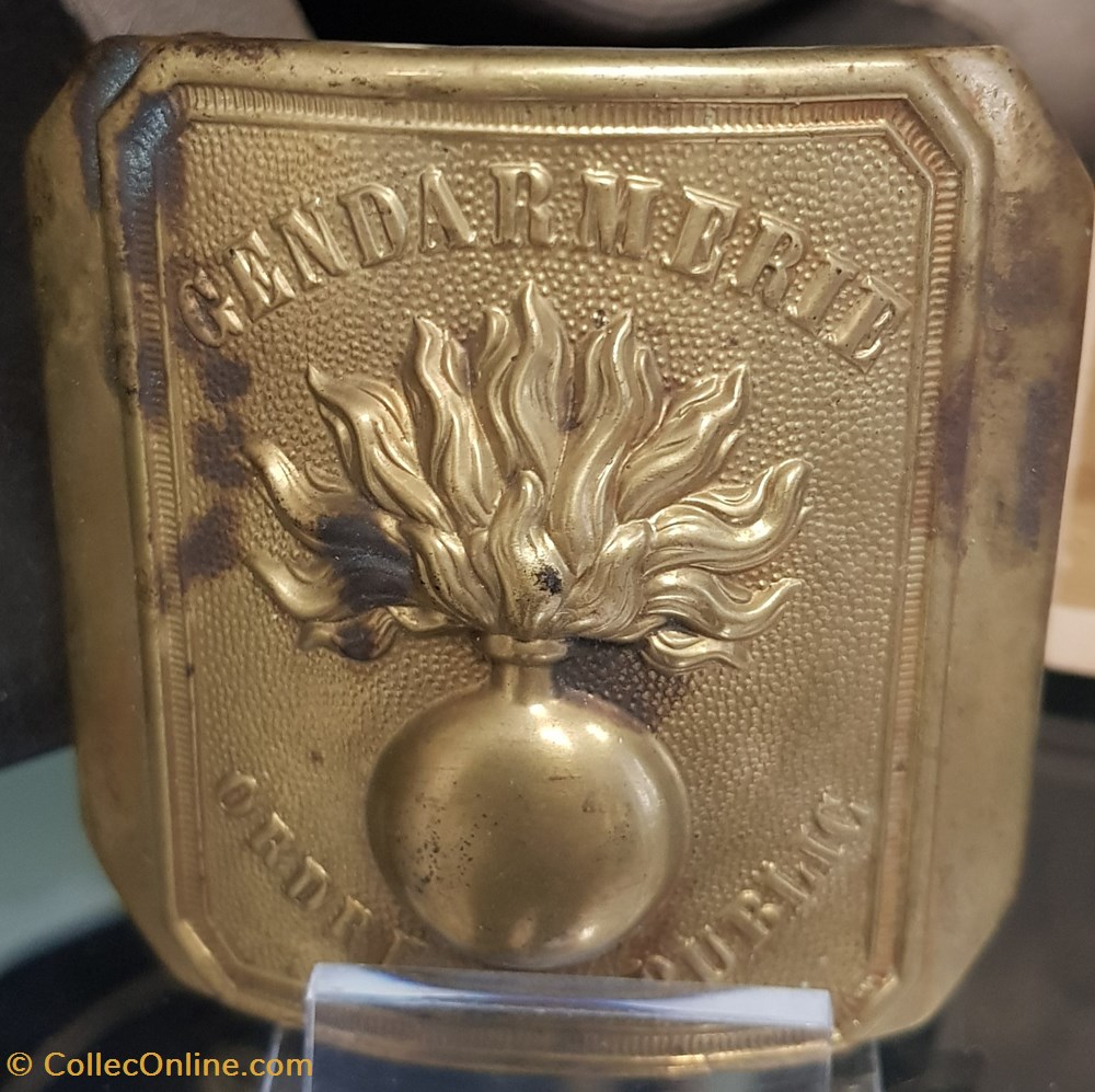 militaria police gendarmerie plaque de ceinturon modele 1872