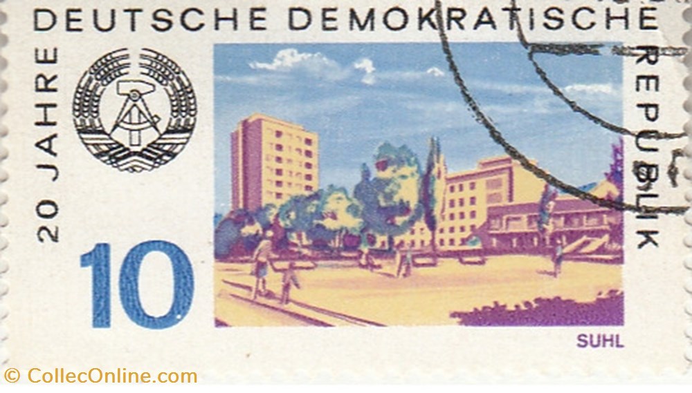 1502 20 Jahre DDR Thuringen-Tourist in Suhl timbres 1502 20 jahre ddr thuringen tourist in suhl