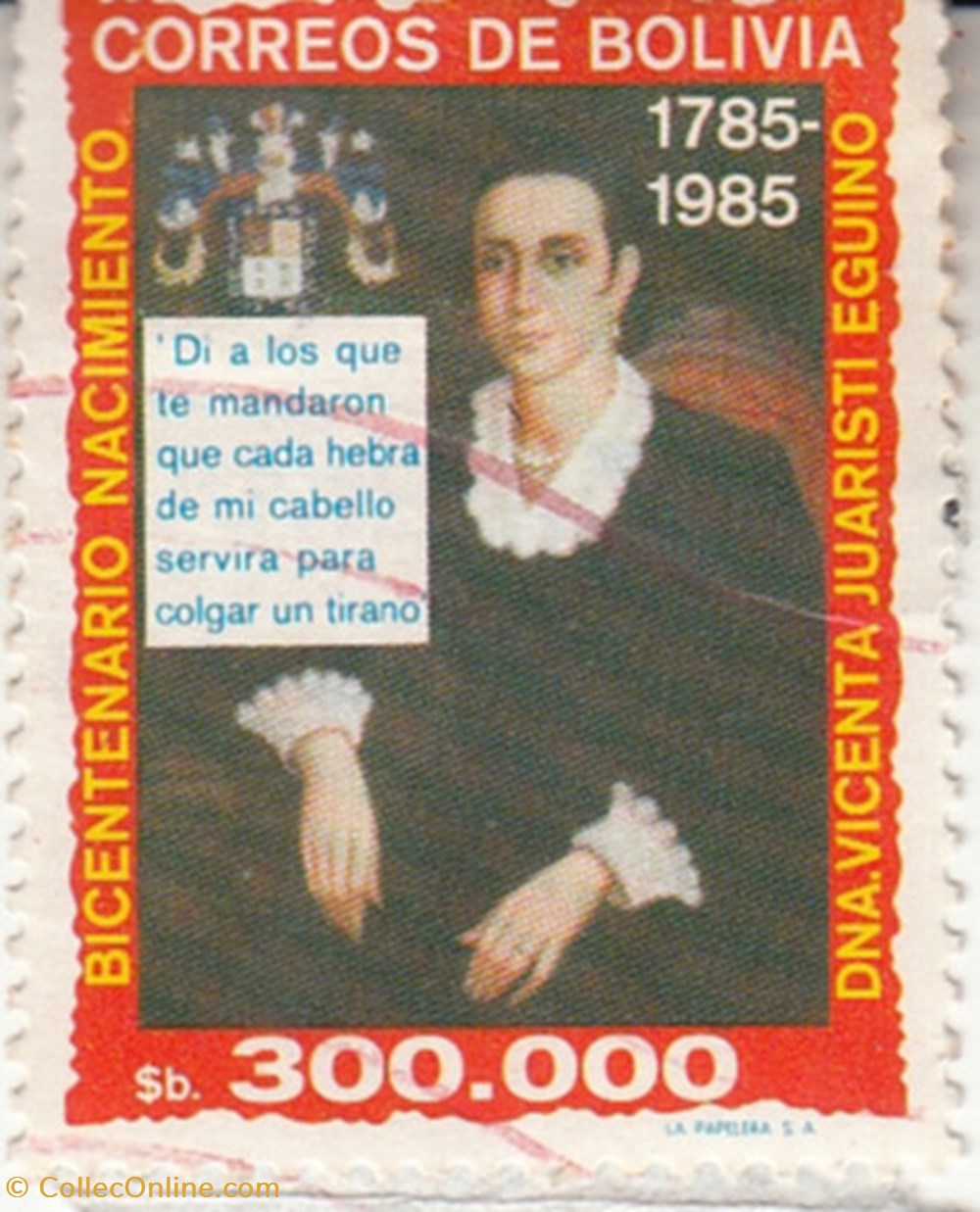 1985 correos de bolovia bicentenario nacimiento timbres 1985 correos de bolovia bicentenario nacimiento