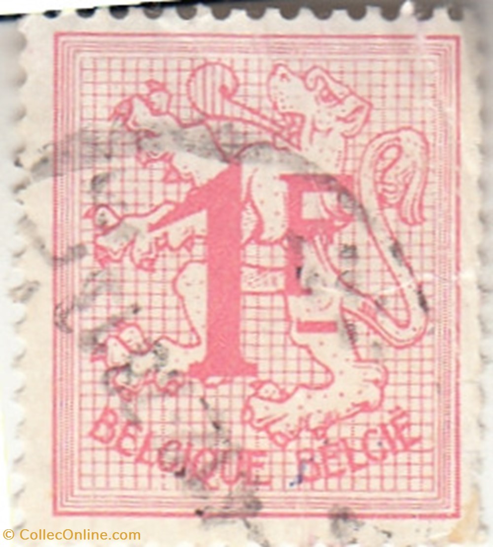 timbres 1951 belgique 00859 lion debout 1f