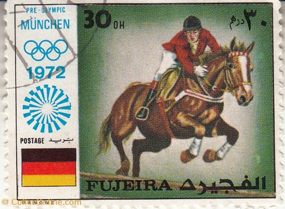 timbres 1972 pre olympic munchen fujeira 1