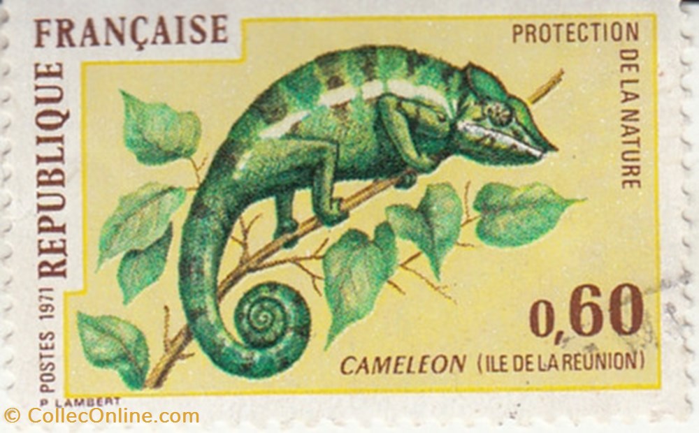 timbres 1971 cameleon la reunion 1692