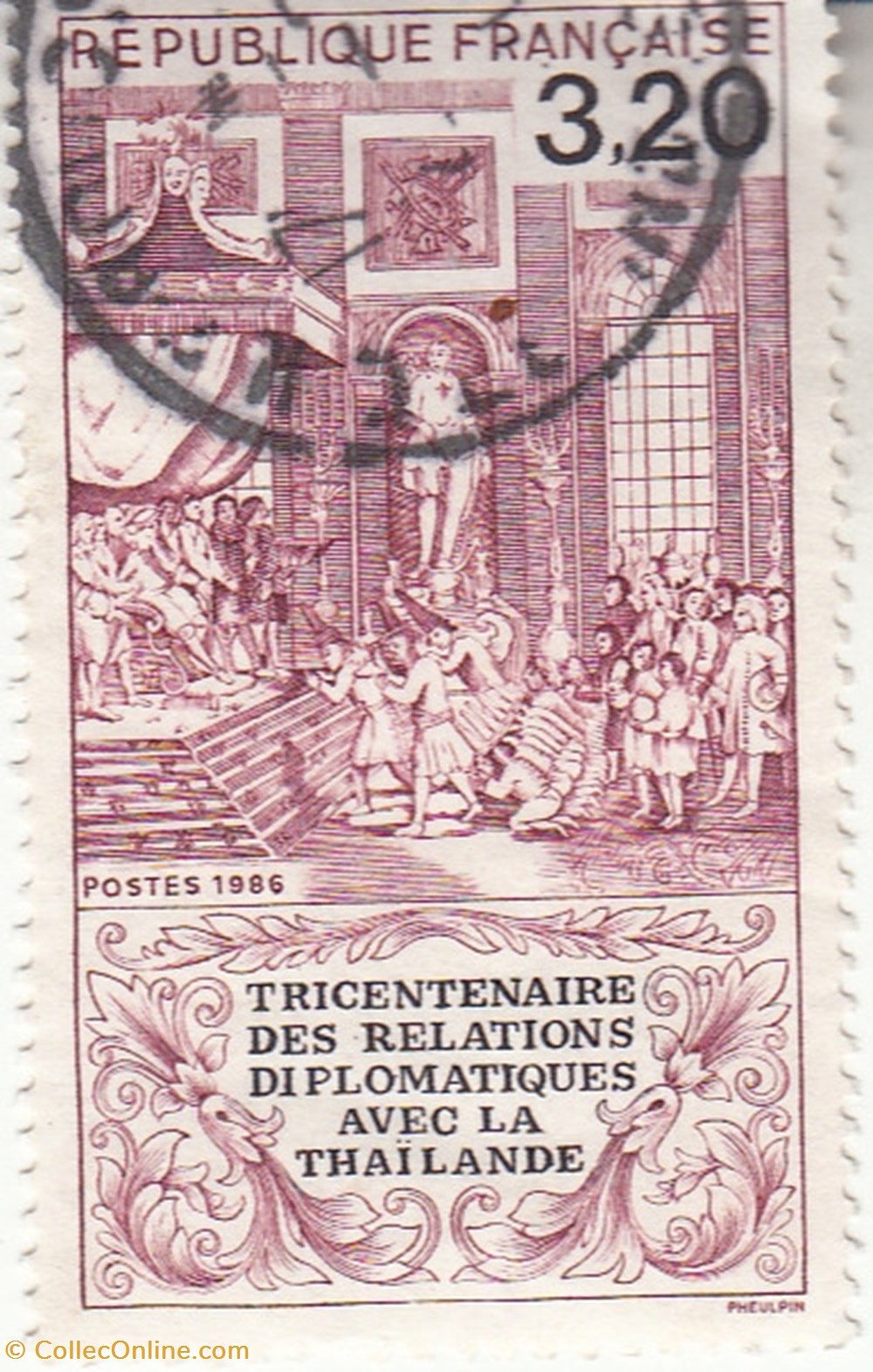 timbres 1986 tricentenaire des relations dipl thailande 2393