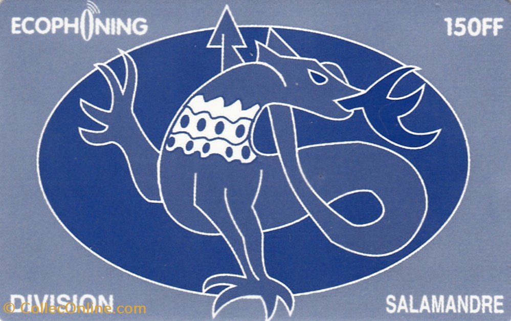 1990-08 Armee de terre Salamandre divers telecartes cartes telephoniques 1990 08 armee de terre salamandre
