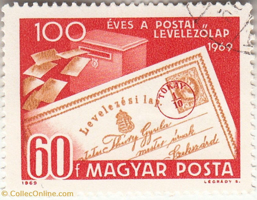 timbres 1969 magyar postal eves a postal levelezolap