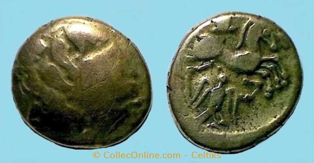 statère aux chevaux et à l'aigle monnaies antiques celtes statere aux chevaux et a aigle