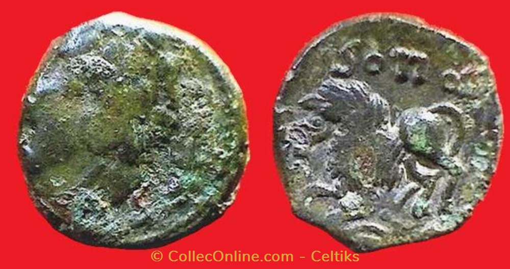 VIROMANDIENS - bronze SOLLOS monnaies antiques celtes viromandiens bronze sollos