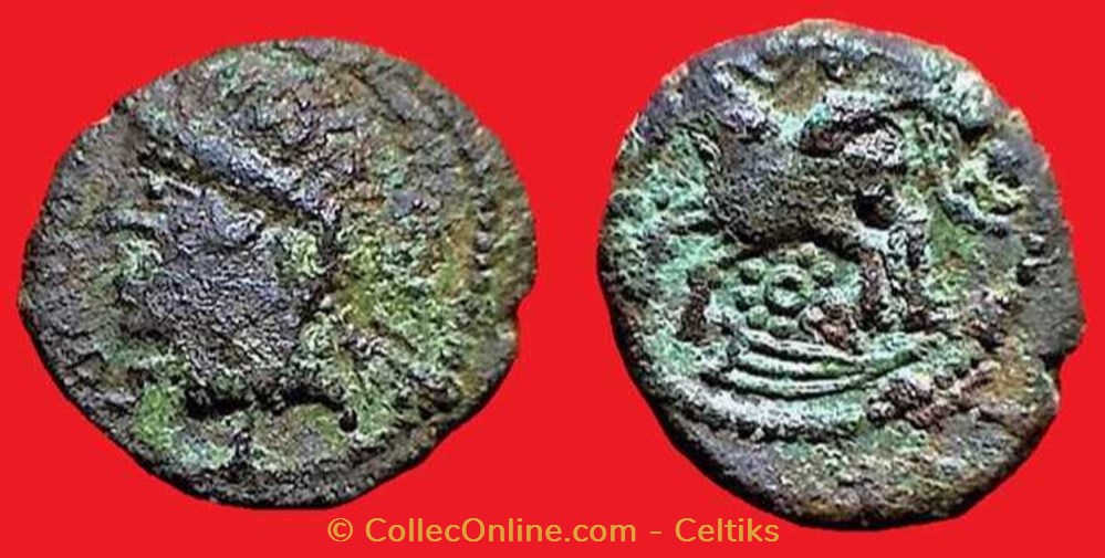 bronze TVRONOS / CANTORIX monnaies antiques celtes bronze tvronos cantorix
