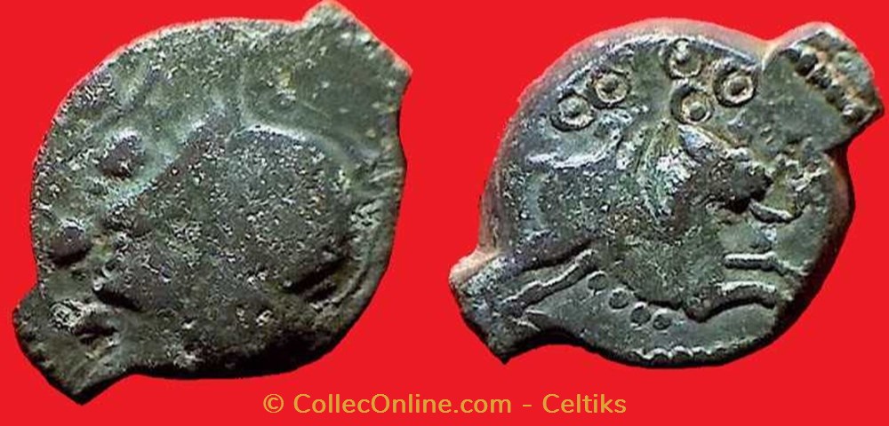 bronze ROVECA - classe 1 b monnaies antiques celtes bronze roveca classe 1 b
