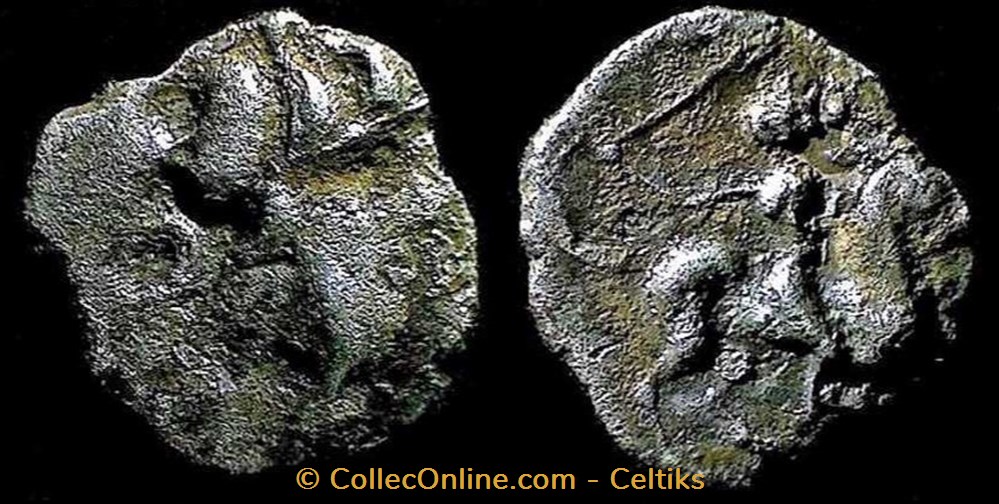 fraction au cavalier - c monnaies antiques celtes fraction au cavalier c