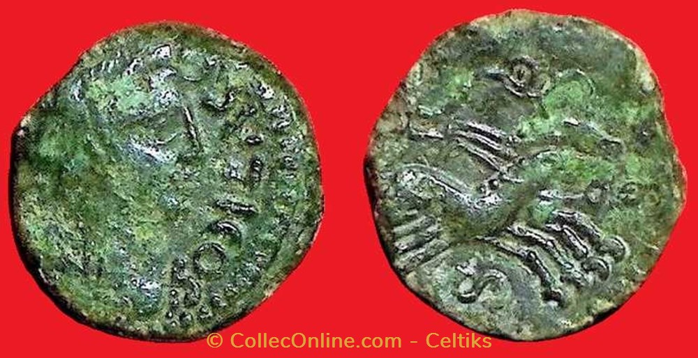 bronze SVTICOS au bige monnaies antiques celtes bronze svticos au bige