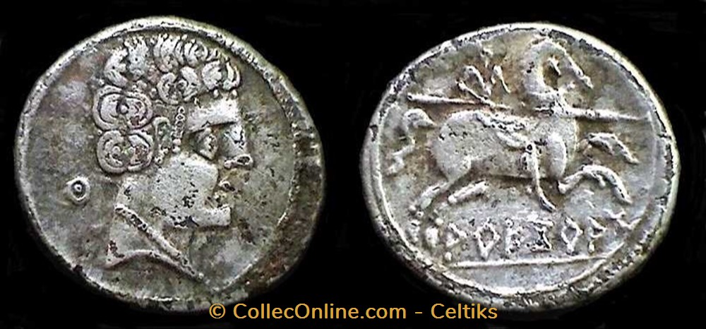 AREKORATA denier au cavalier monnaies antiques celtes arekorata denier au cavalier