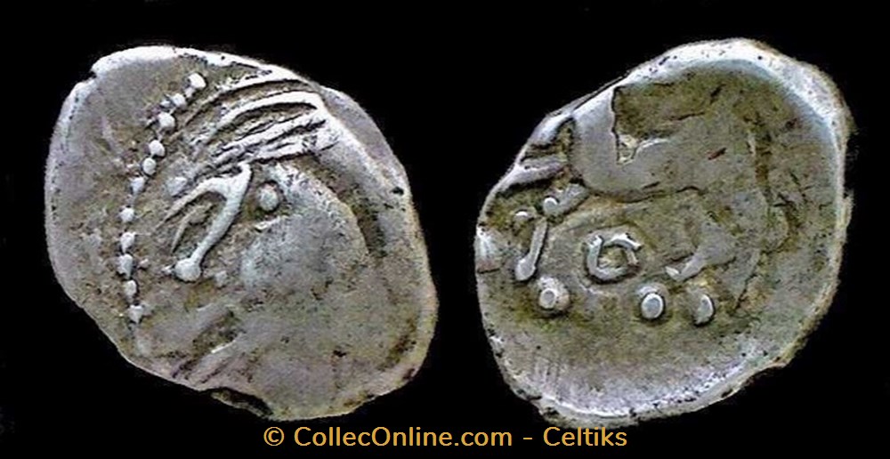 monnaies antiques celtes denier a la tete casquee type 4