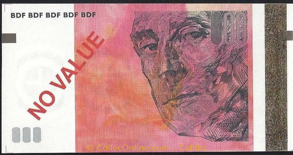 échantillon 5 euros RAVEL billets france echantillon 5 euros ravel