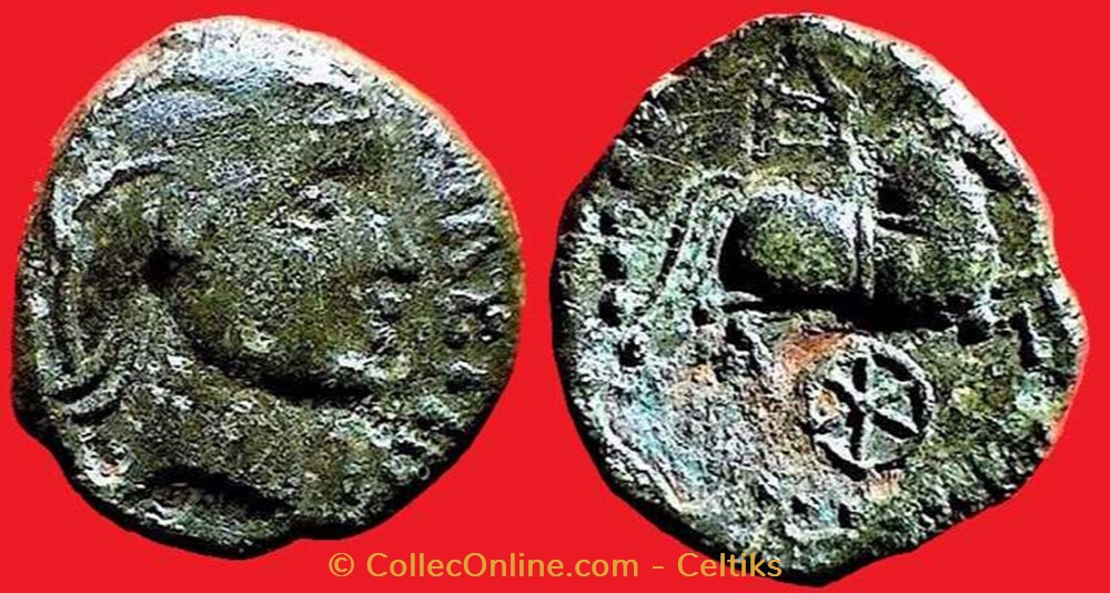 bronze VIRETIOS monnaies antiques a celtes bronze viretios